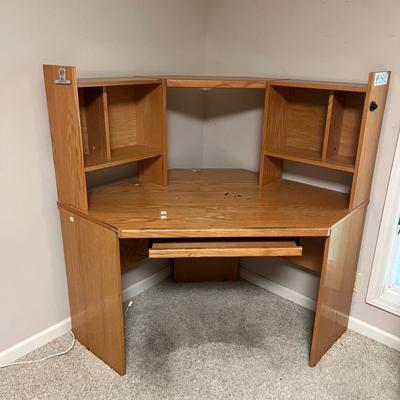 Computer Desk & Rolling Storage Unit (O-MG)