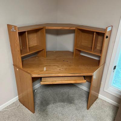 Computer Desk & Rolling Storage Unit (O-MG)