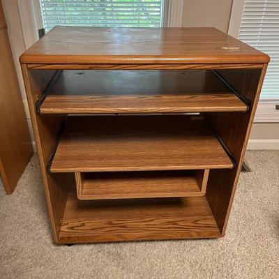 Computer Desk & Rolling Storage Unit (O-MG)