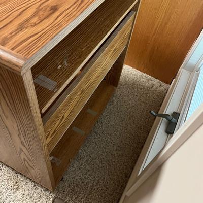 Computer Desk & Rolling Storage Unit (O-MG)