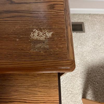 Computer Desk & Rolling Storage Unit (O-MG)