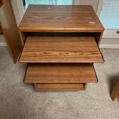 Computer Desk & Rolling Storage Unit (O-MG)