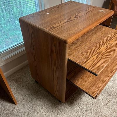 Computer Desk & Rolling Storage Unit (O-MG)