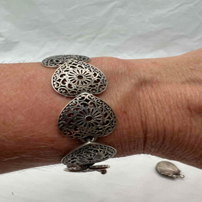 Heart Shaped 925 Bracelet Plus Pendants (PB2-RG)