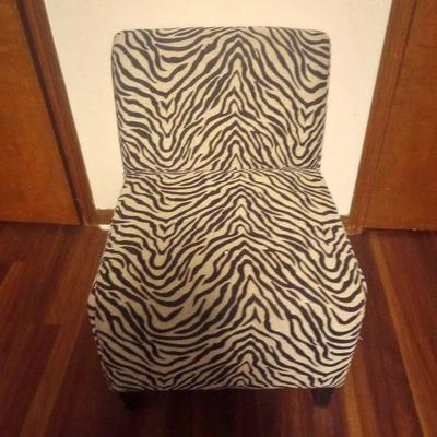 Zebra print accent chair