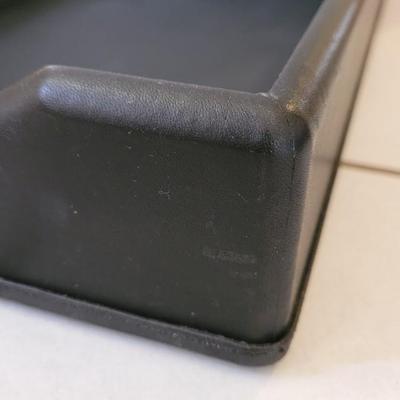 COACH Black Leather Paper Tray and Pen Holder