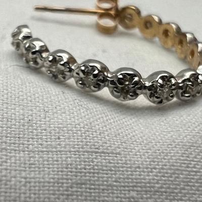 Five Diamond 14K Gold Ring Plus Earrings (PB2-RG)