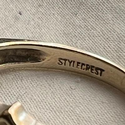 Five Diamond 14K Gold Ring Plus Earrings (PB2-RG)