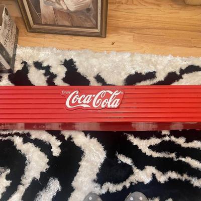 Coca Cola signage.  Injection molded plastic.  47â€ x 8â€. See below.