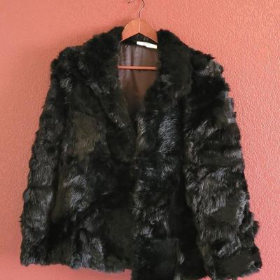 Black Real Fur Coat