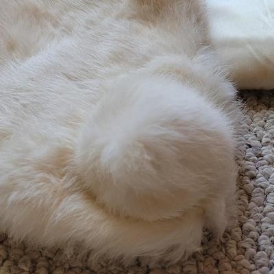 White Real Fur Wrap