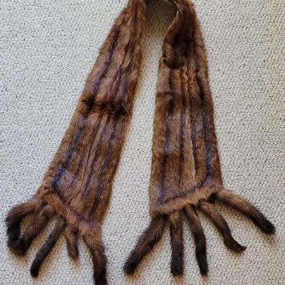 Real Fur Scarf with 4 Tassels