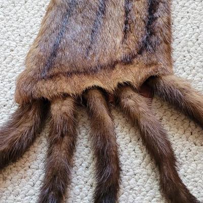 Real Fur Scarf with 4 Tassels