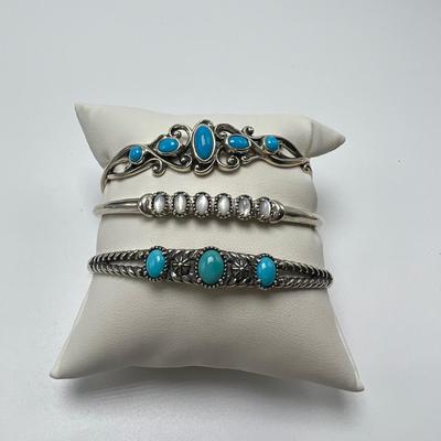 Assorted 925 Turquoise Southwestern Jewelry & More (B3-MK)