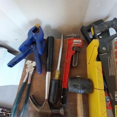PIPE WRENCH-HAND SAW-CLAMPS-MALLOT AND MUCH MORE