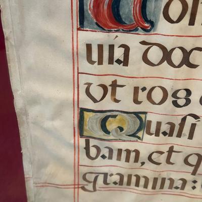 Framed Manuscript on Vellum (DR-KL)