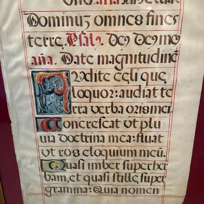 Framed Manuscript on Vellum (DR-KL)