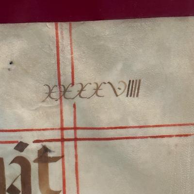 Framed Manuscript on Vellum (DR-KL)