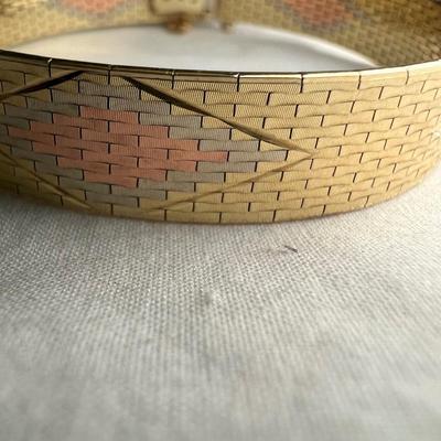 14K Gold Bracelet - Tri-Colored (PB2-RG)