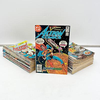 DC COMICS~ Superman ~ Action Comics ~ 1970' & 1980's ~ Lot of 70 Comic Books