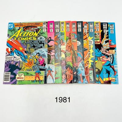 DC COMICS~ Superman ~ Action Comics ~ 1970' & 1980's ~ Lot of 70 Comic Books