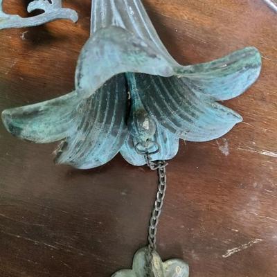 Vintage Metal Art Nouveau Garden Bell