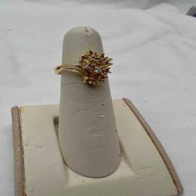 14K Gold Diamond Cluster Ring (PB2-RG)