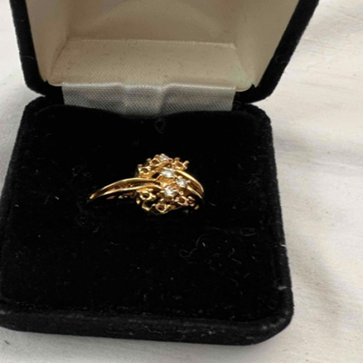 14K Gold Diamond Cluster Ring (PB2-RG)