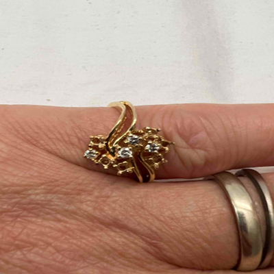 14K Gold Diamond Cluster Ring (PB2-RG)