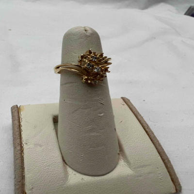 14K Gold Diamond Cluster Ring (PB2-RG)