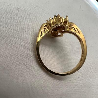 14K Gold Diamond Cluster Ring (PB2-RG)