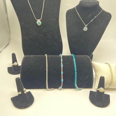 Opal Pendants, Rings and Bracelets on 925 w/ 14K (B3-MK)