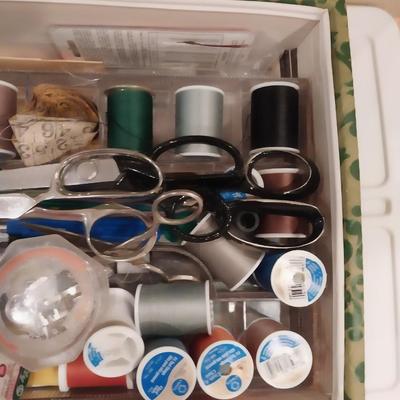 SEWING BOX FULL OF NOTIONS