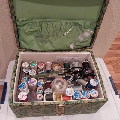SEWING BOX FULL OF NOTIONS