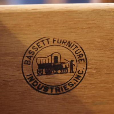 Six (6) Drawer Long Dresser W/ Mirror  By Bassett Furniture