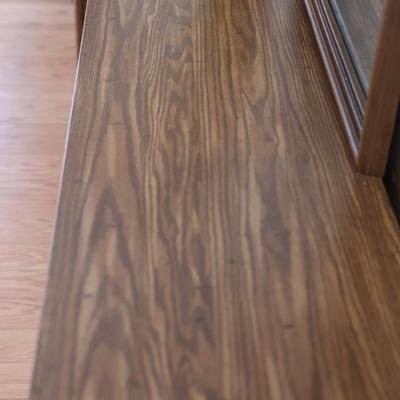 Six (6) Drawer Long Dresser W/ Mirror  By Bassett Furniture