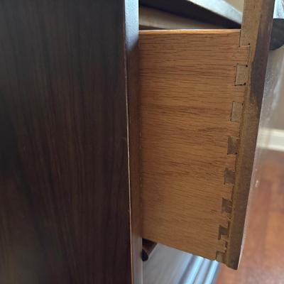 Nine (9) Drawer Long Dresser W/ Mirror By Bassett Furniture