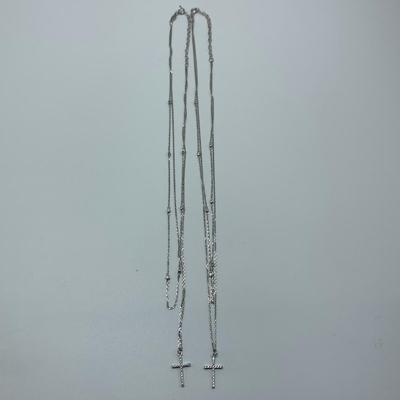 Sterling Silver Rhinestone Cross Jewelry (B3-HS)