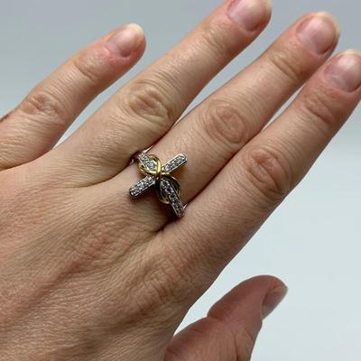 Sterling Silver Rhinestone Cross Jewelry (B3-HS)