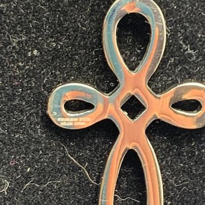 Sterling Silver Rhinestone Cross Jewelry (B3-HS)