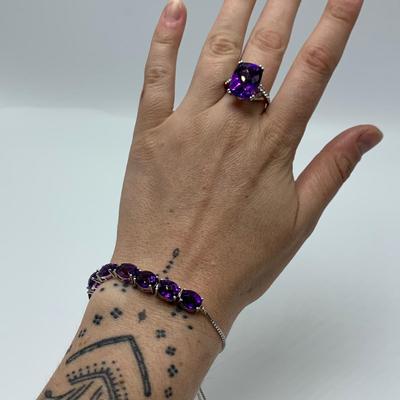 Amethyst Jewelry on 925 & 14K (B3-HS)