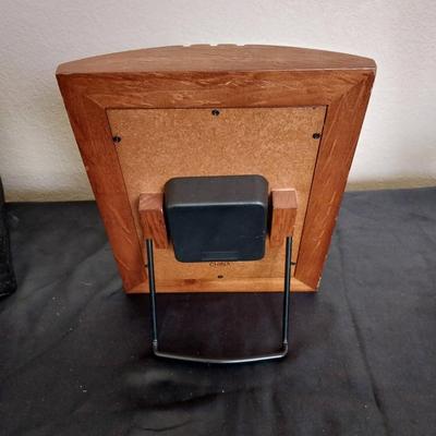 TABLE LAMP-WOODEN TABLE CLOCK AND STORAGE BOX