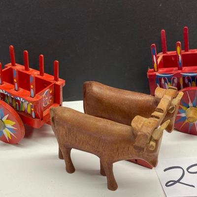 Vintage Costa Rica Folk-art Oxen and Cart