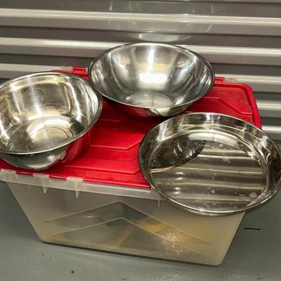 Stainless Steel Pots and Mixing Bowls