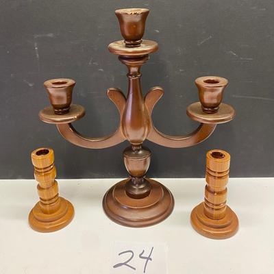 Wooden Candle Holders