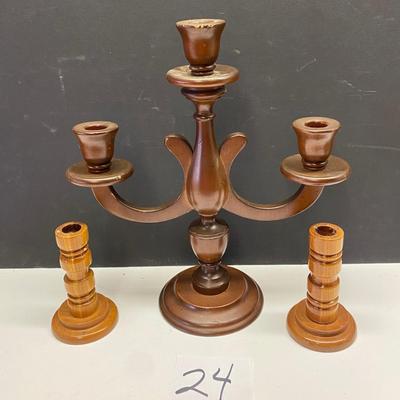 Wooden Candle Holders