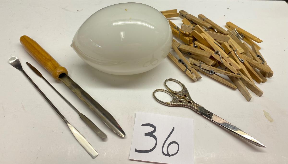 Vintage Blown Glass Darning Egg