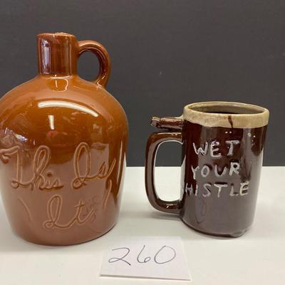 Wet Your Whistle Mug and This is it Jug
