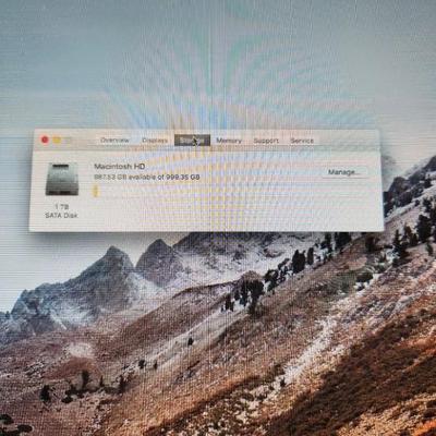 27 in iMac and Accessories (macOS High Sierra Version 10.13.6 / 1 TB SATA Disk / 4 GB / Intel Core i5)