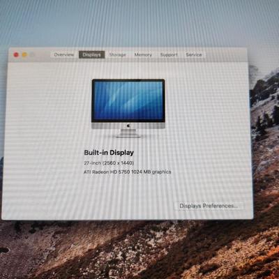 27 in iMac and Accessories (macOS High Sierra Version 10.13.6 / 1 TB SATA Disk / 4 GB / Intel Core i5)